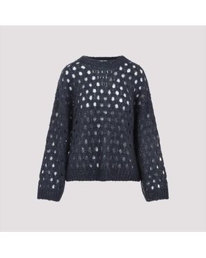Brunello Cucinelli Openwork Pullover - Blue