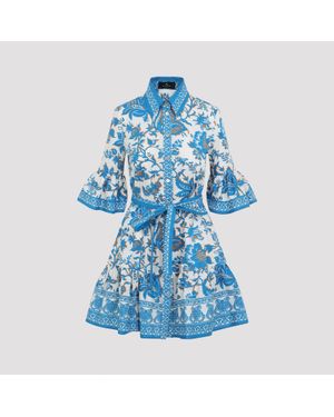 Etro Belt Mini Dress - Blue
