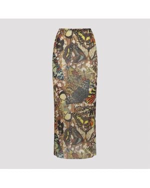 Jean Paul Gaultier The Butterfly Long Skirt - Metallic