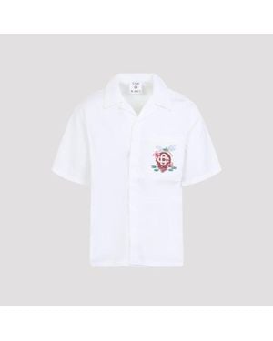CASABLANCA Cuban Collar Shirt - White