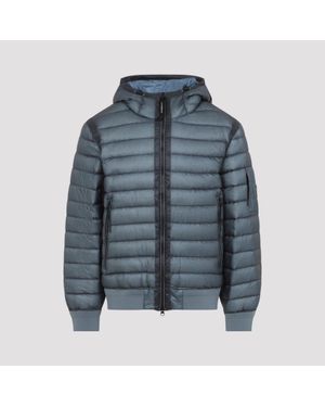C.P. Company Hooded Lens Down Jacket - Blue