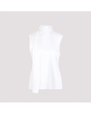 Bottega Veneta Silk Top - White