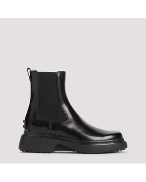 Tod's Leather Ankle Boots - Black