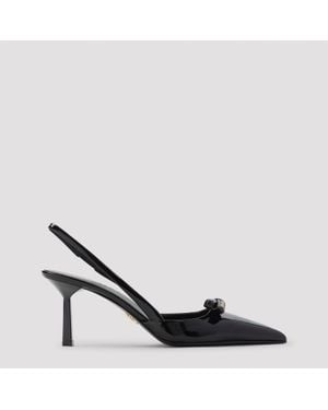 Prada Calf Leather Court Shoes - Black