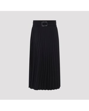 Sportmax Panteon Wool Midi Skirt - Black