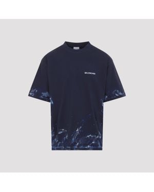 Balenciaga Medium Fit T-Shirt - Blue