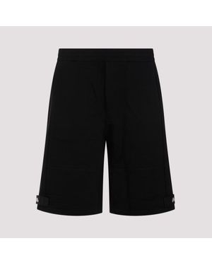 McQueen Sleek Mini Cotton Shorts For - Black