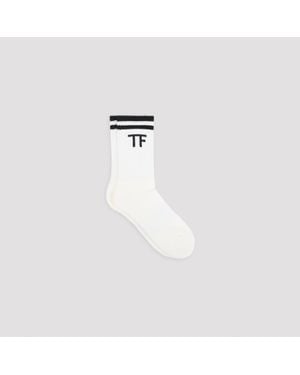 Tom Ford Ribbed Sport Socks - White