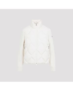 Moncler Quilted Hybrid Cardigan Jacket - White