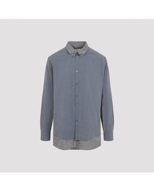 Maison Margiela Double-Layer Cotton Shirt - Blue