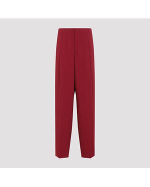 Alberta Ferretti Cady Straight Trousers - Red