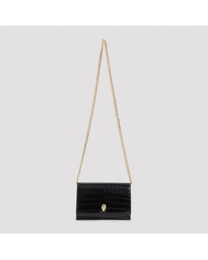 McQueen Small Skull Clutch - White