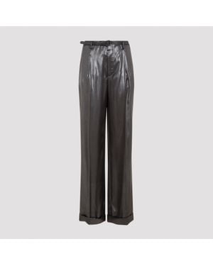 Ralph Lauren Wide-Leg Trousers With High Waist - Grey