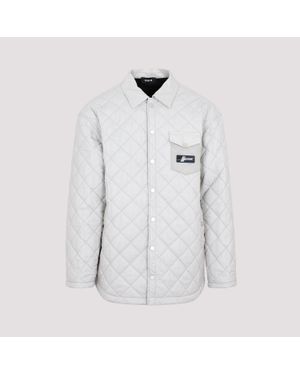 Egonlab Grey Quilted Shirt - White