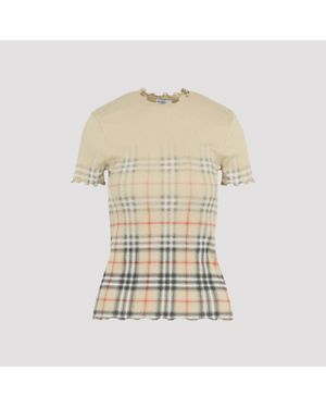 Burberry Letty Degrade Cotton T-Shirt - Natural