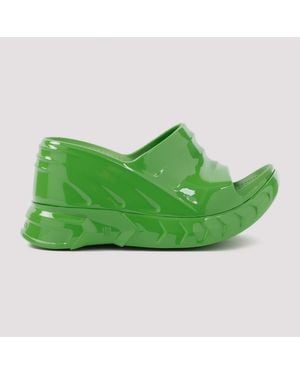 Givenchy Marshmallow Wedge Sandals Shoes - Green