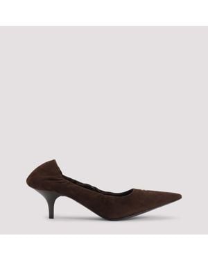 Miu Miu Lamb Leather Court Shoes - Brown
