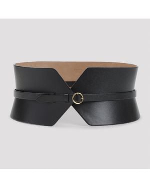 Alaïa Glossy Bustier Belt - Black