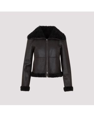 Akris Lamb Leather Jacket - Black