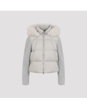 Moose Knuckles Everest Hybred Hooded Jacket - White
