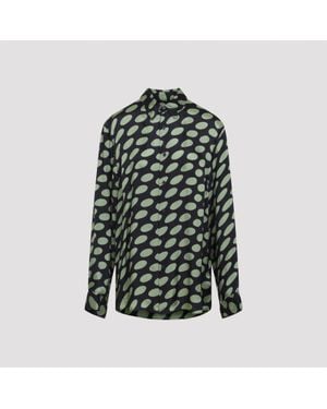 Dries Van Noten Caper Printed Shirt - Green