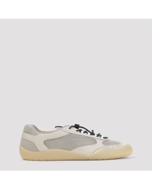 Prada Lace-Up Modern Trainer - Natural