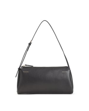 Calvin Klein Briar Nappa Leather Mini Shoulder Bag - Black