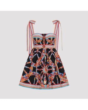 Dolce & Gabbana Dolce & Gabbana Popeline Carretto Mini Dress - Red