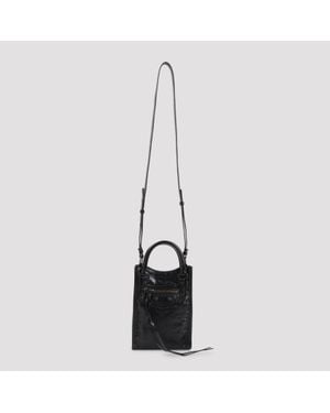 Balenciaga Le City Mini Phone Holder Tote Handbag - Black