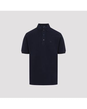 Etro Roma Printed Detail Polo - Blue