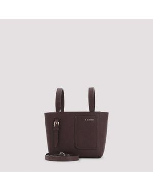 Valextra Bucket Mini Shoulder Bag - Brown