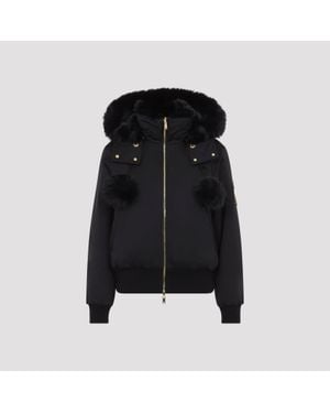 Moose Knuckles Lux Satin Bomber - Black