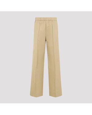 Jil Sander Wide Trousers - Natural