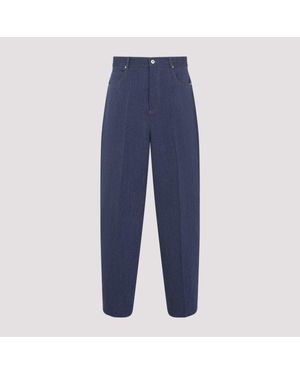 Bottega Veneta Wool And Cotton Jeans - Blue