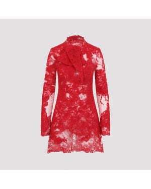 Ermanno Scervino Scarlet Lace Mini Dress - Red