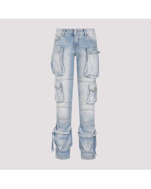 The Attico Chic Regular Waist Trousers - Blue