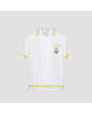 CASABLANCA Flower Court Icon Shirt - White