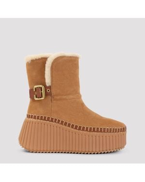 Chloé Nama Bootie - Brown