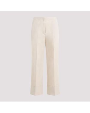 Theory Classic Cotton Trousers - Natural