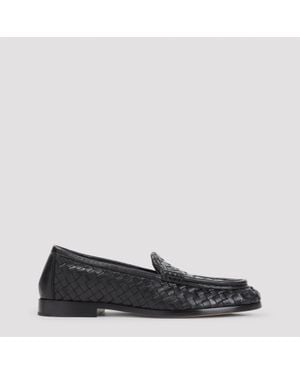 Bottega Veneta Silenzio Supple Intrecciato Loafer - Black