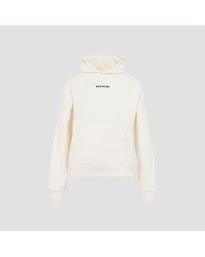 Balenciaga Medium Fit Hoodie - White