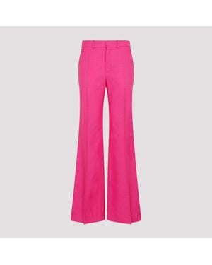 Chloé Elegant Wool Blend Trousers - Pink