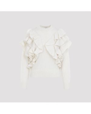 Elisabetta Franchi Mohair Blend Pullover Jumper - White