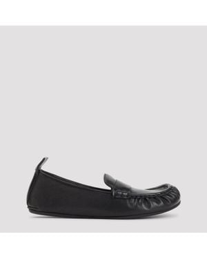Acne Studios Lethestanether Leather Loafers For - Black