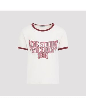 Acne Studios Graphic Ringer T-Shirt - Pink