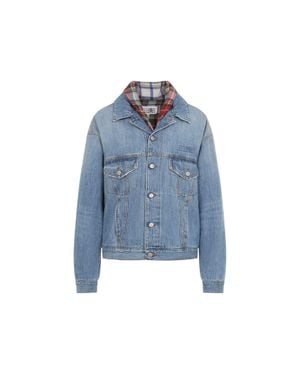 MM6 by Maison Margiela Mm6 Mini Sporty Cotton Jacket - Blue