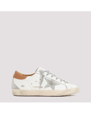 Golden Goose Ball Star Trainers With Leopard Pony Star - White