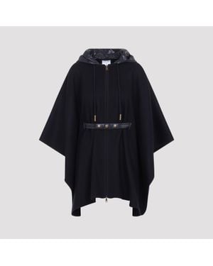 Moncler Wool-Blend Cape - Black