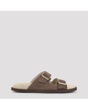 Brunello Cucinelli Leather Sandals - Brown
