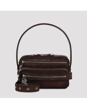 Acne Studios Suede Wax Mini Shoulder Bag - Black
